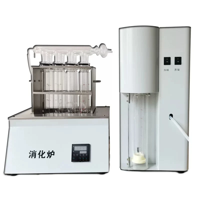 Semi Automatic Kjeldahl Nitrogen Analyzer Digital Display Distillation Digestion Unit for Protein Determination Laboratory Use