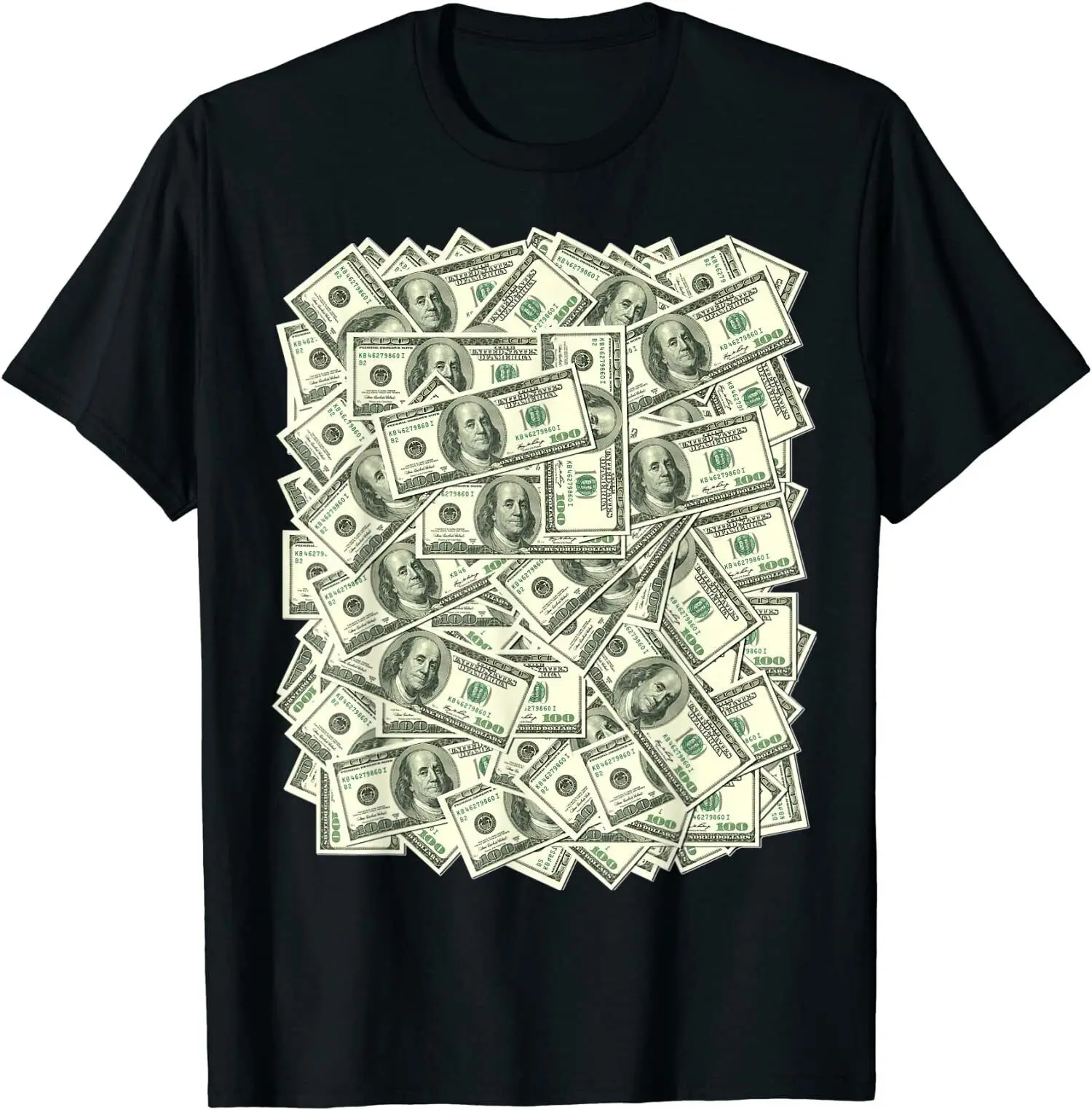 NEW LIMITED 100 Dollar Bills Funny Money Essential Gift Idea T-Shirt S-3XL