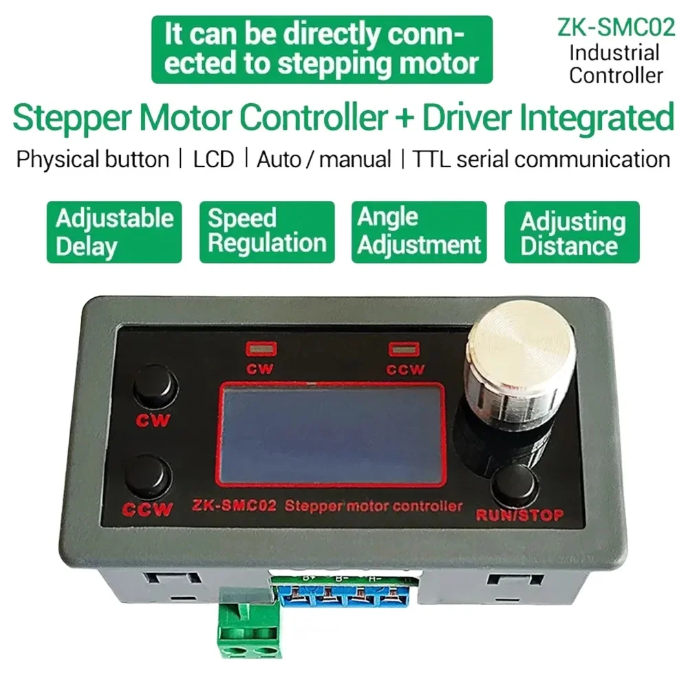 ZK-SMC02 Drive integrated 42 57 stepper motor forward and reverse control driver angle pulse speed PLC serial port communication