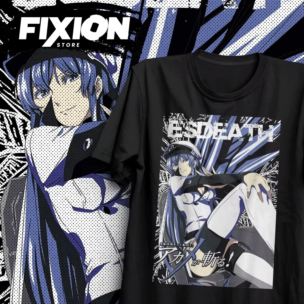 Camiseta de Manga Corta de Anime Akame Ga Kill - Esdeath, Oferta de Verano