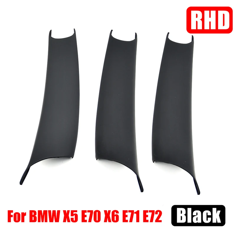 

3Pcs RHD Car Interior Door Pull Handle Cover For BMW X5 E70 LCI 2009-2013 30dX 35iX 40dX 40iX 50iX M50dX ABS