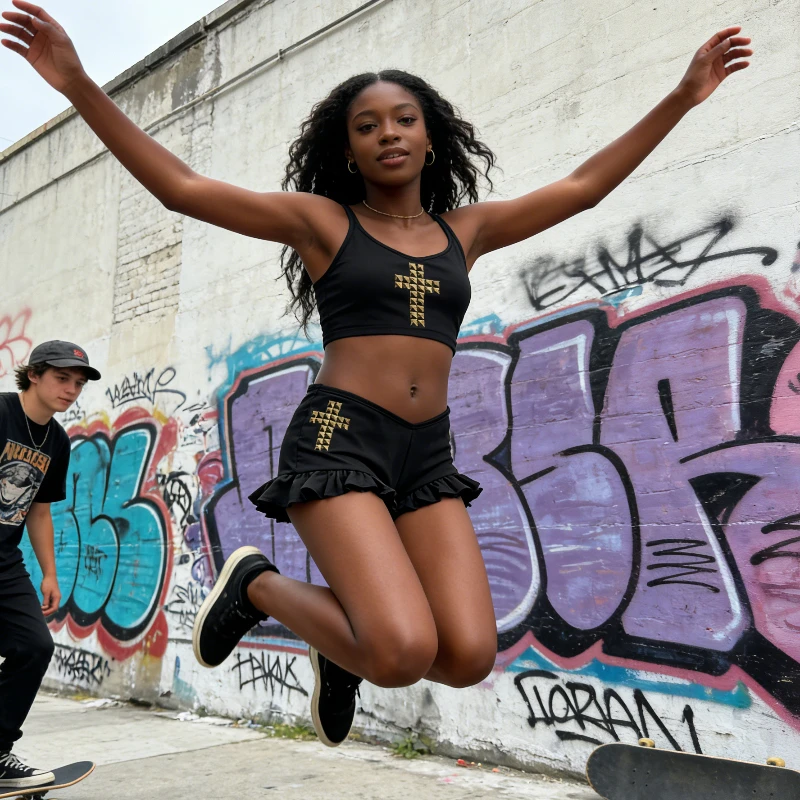 Primavera y verano nueva ropa Y2k gótico punk uñas mini falda Harajuku sexy ultra corto remache plisado falda picante niña Kawaii s