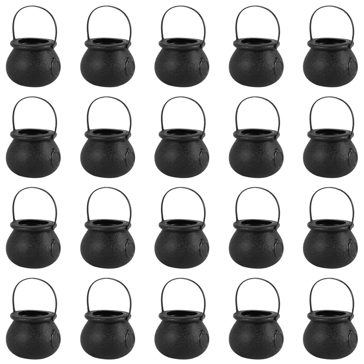 20 Pcs Mini Candy Kettles Witch Skeleton Cauldron Holder Pot with Handle for Halloween Easter 'S Day