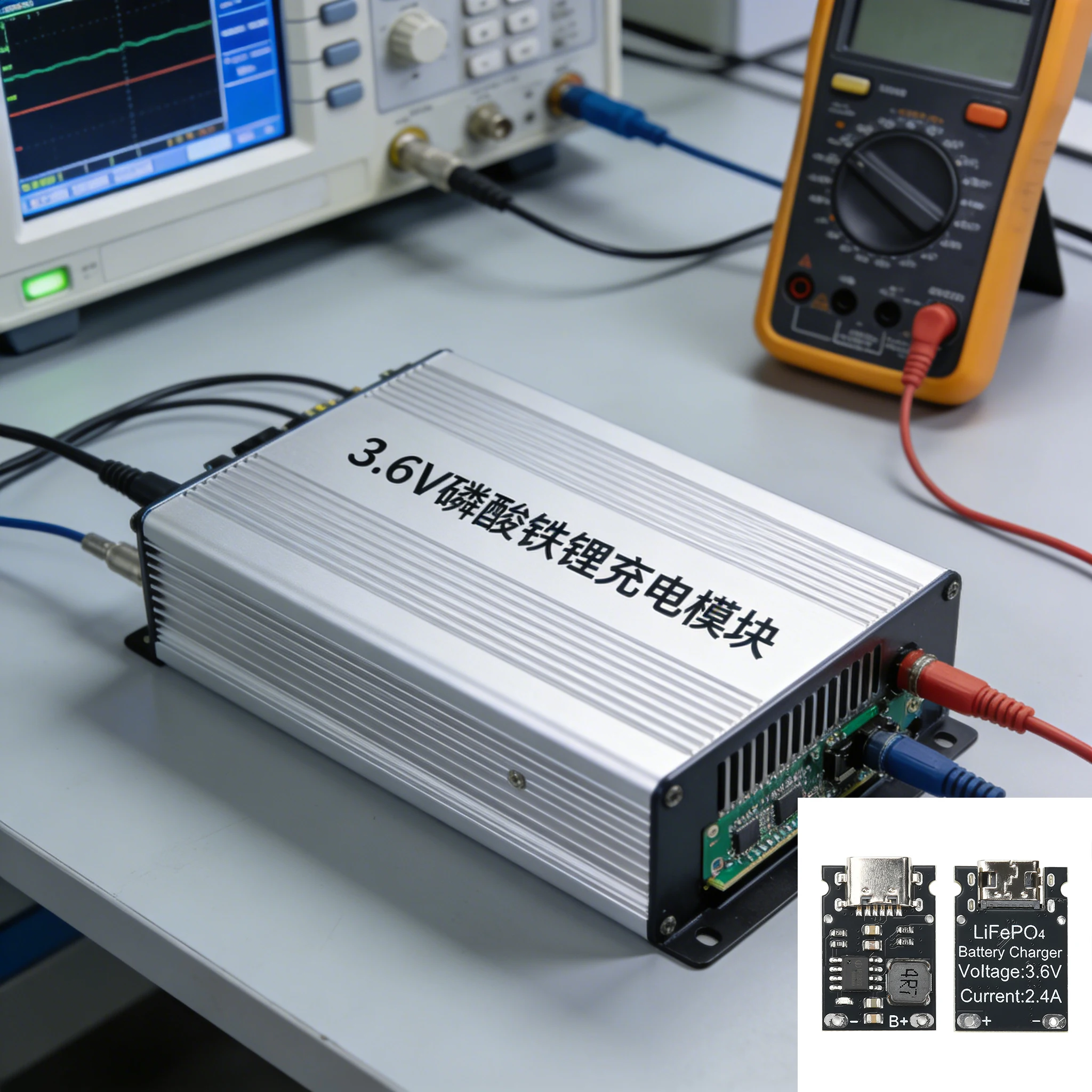 

1S 3.2V/3.6V 2.4A LiFePO4 Battery Dedicated Charging Module High Current Type-C DC 4.5-5.5V Charging Board