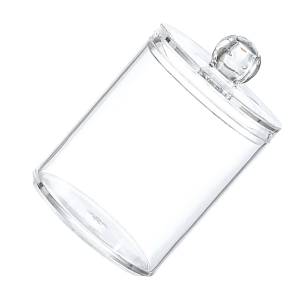 

Cotton Ball Storage Box Swab Jar Balls Pads Container Acrylic Organizer Can Holder