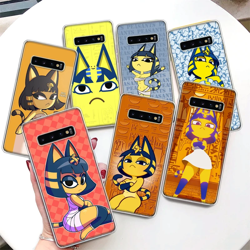 Мультяшный браслет на ногу с изображением египетской кошки для M12 M21 M30S M31S M32 M51 M52 Note 10 Lite 20 Ultra 9 8 + J4 J6 Plus J8, мягкий чехол