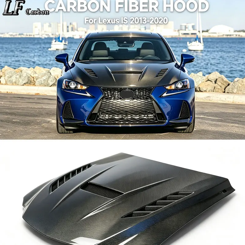USA Warehouse Stock Carbon Fiber Engine Hood for Lexus IS 2013-2015 IS300 350 250 F Sport Auto Front Bonnet for 2014 2015
