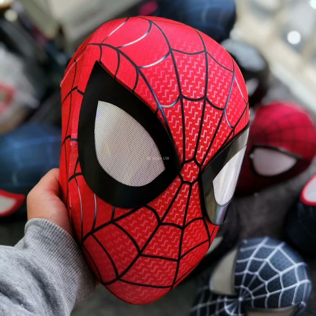 マーベルスパイダーマンマスク,1:1, 3Dスパイダーマン,レーザーの目で手作り,ハロウィーンのコスプレマスク - AliExpress