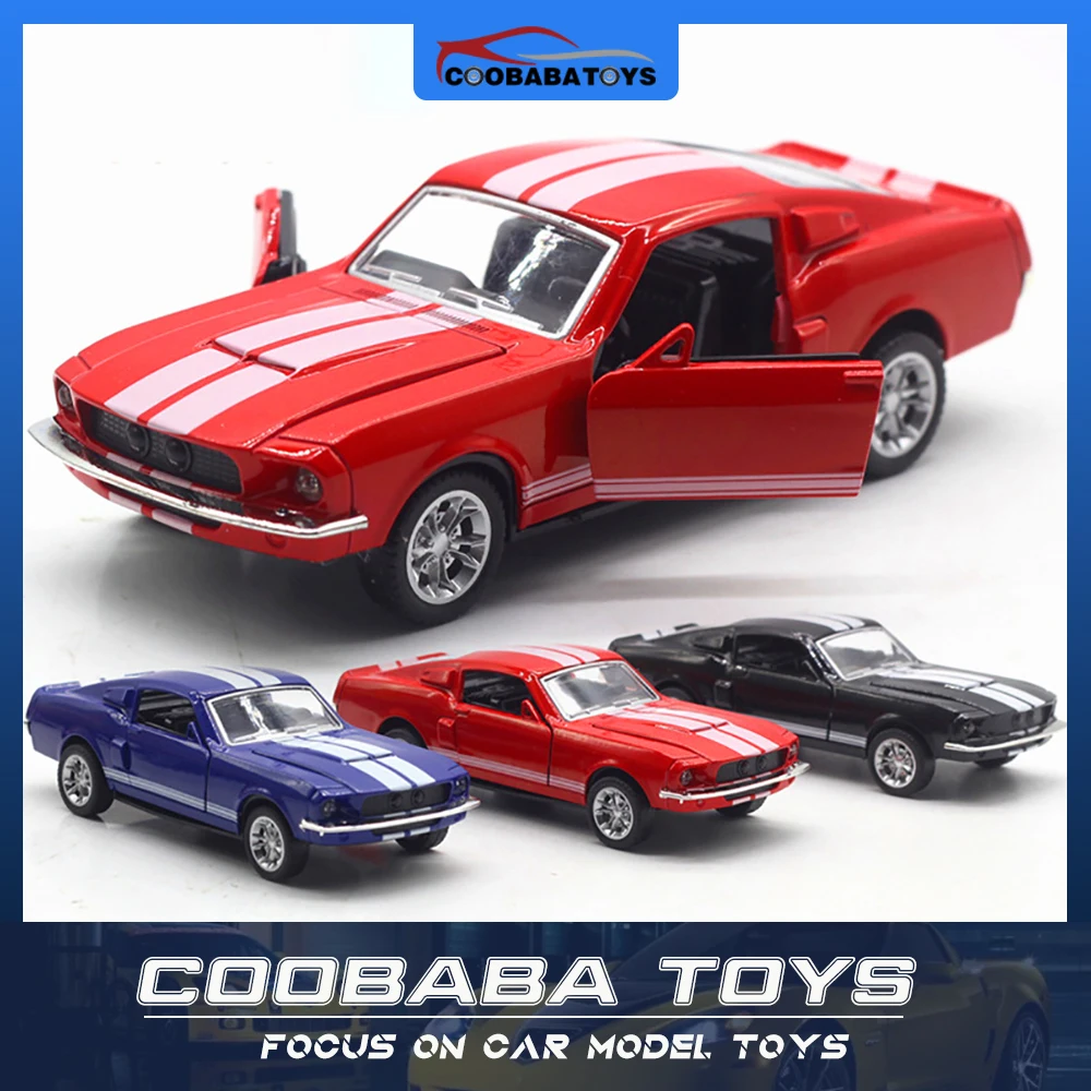 

Scale 1/32 Mustang GT 1967 GT500 Metal Diecast Alloy Toy Car Model Gift For Boys Children Kids Toys Vehicles Hobbies Collection