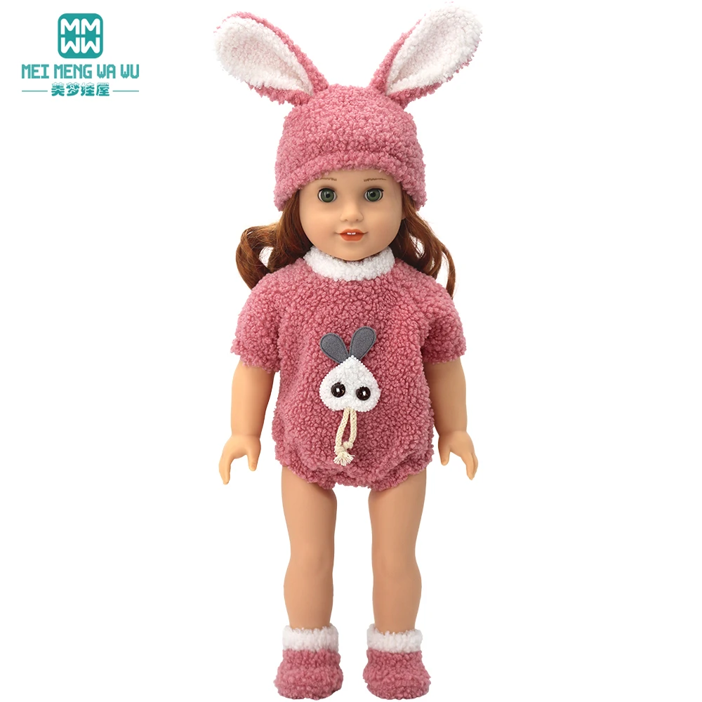 New 43-45cm New Born Doll clothes Fashion Cotton Down Jacket Purple Pink Rose Red Girl\'s gift
