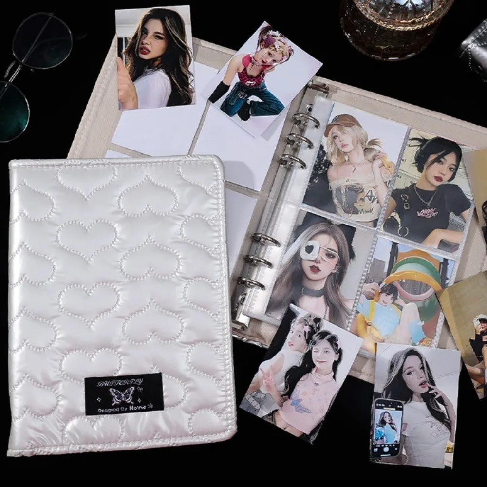 New PU and PP Photo Album Large Capacity 20 Pages Card Album Water Proof Shinny Silver Four-grid Photo Storage Album