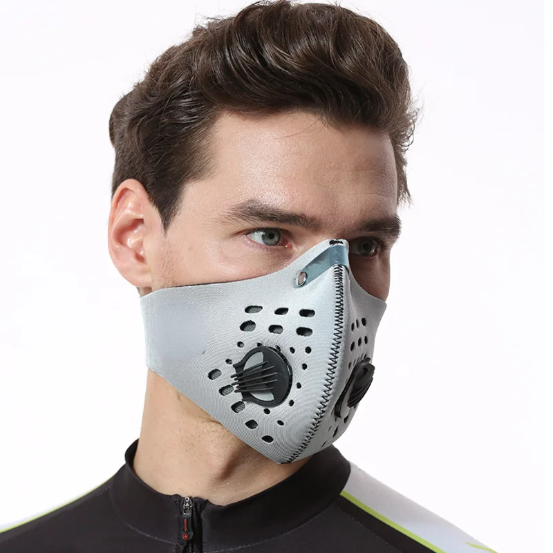 Outdoor Sports Reusable Face Masks for Men Dustproof Masks Activated Carbon Dust Mask with Extra Filter Cotton Halloween Cosplay