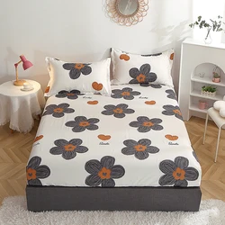QianTing New Product 1pcs 100% Cotton Printing bed mattress set with four corners and elastic band sheets