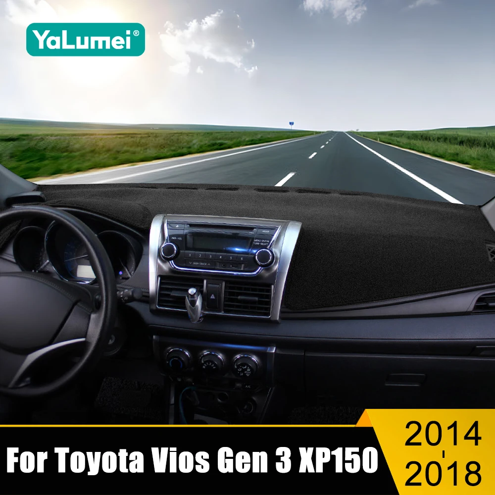 

Car Dashboard Cover For Toyota Vios Gen 3 XP150 2014 2015 2016 2017 2018 2019 Instrument Desk Sun Shade Mat Pad Accessories