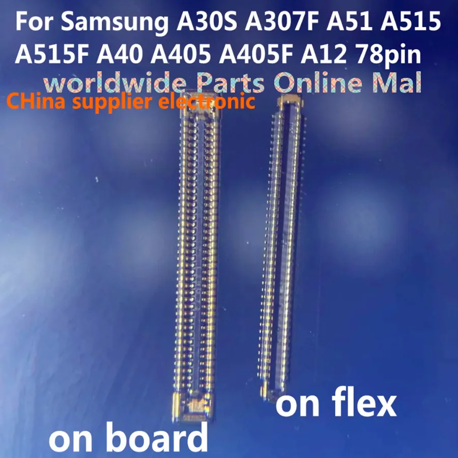 

10 шт.-200 шт. зарядная док-станция USB FPC Разъем для Samsung A30S A307F A51 A515 A515F A40 A405 A405F A12 78pin