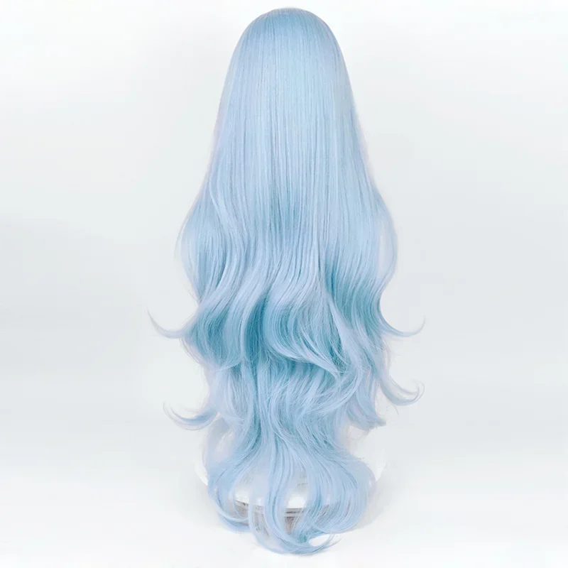 Anime New Rei Ayanami Cosplay Wig EVA Cosplay Long Wave Blue Wig EVA Cosplay Wigs Heat Resistant Synthetic Hair Wigs