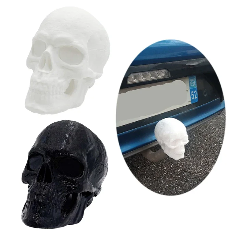 Tapa de enganche de remolque con forma de calavera, protector antirrobo para bolas de enganche de remolque para camionetas y SUVs