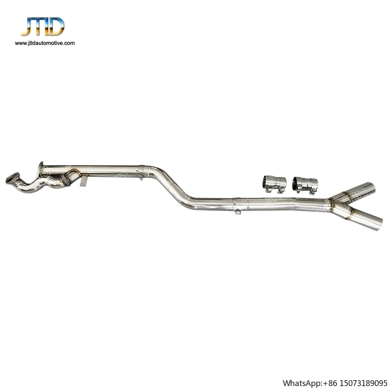 

JTLD High Quality Exhaust Pipe 304SS Polished 76MM Single Mid Pipe for M3 G80 M4 G82