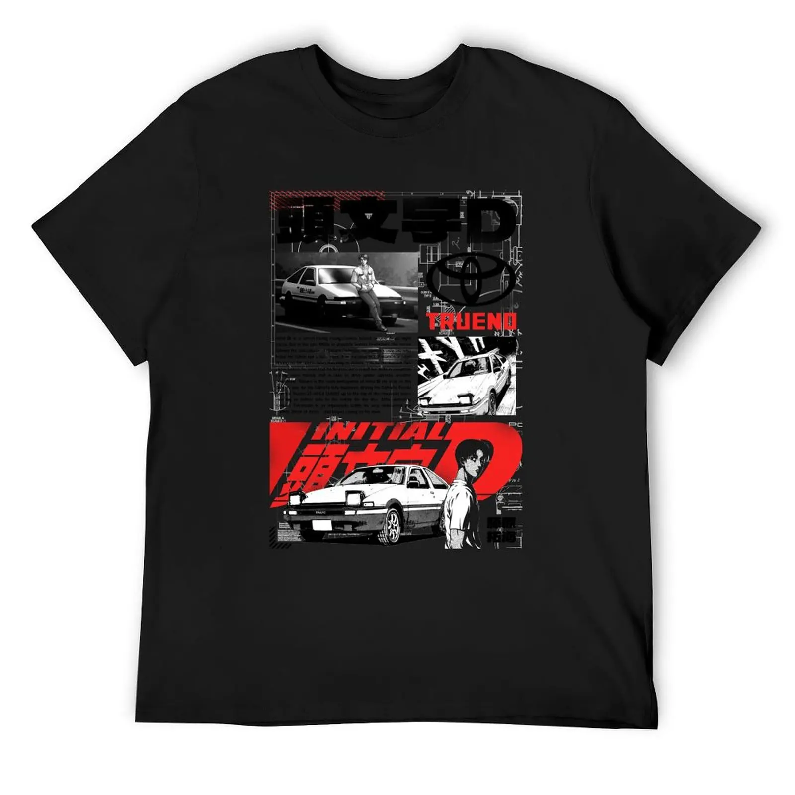 Initial D T-Shirt graphic t shirts sweat street wear Blouse mens graphic t-shirts anime