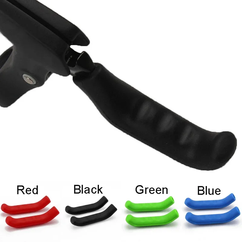 Soft Handlebar Grips Cover Black Bike Brake Grip Silicone Anti-Slip Bike Brake Lever Covers For Mountain Bike Fixed Gear Folding