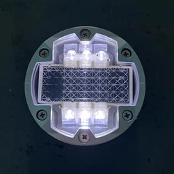 Luz LED antiniebla integrada para carretera, impermeable IP68, alimentada por energía Solar, reflectante, intermitente, lámpara de advertencia de tierra