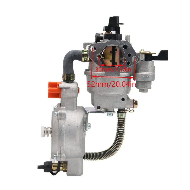 Dual Fuel (LPG/NG) Carburetor with Sediment Cup for 2KW 3KW 168F 170F GX160 Gasoline Generator