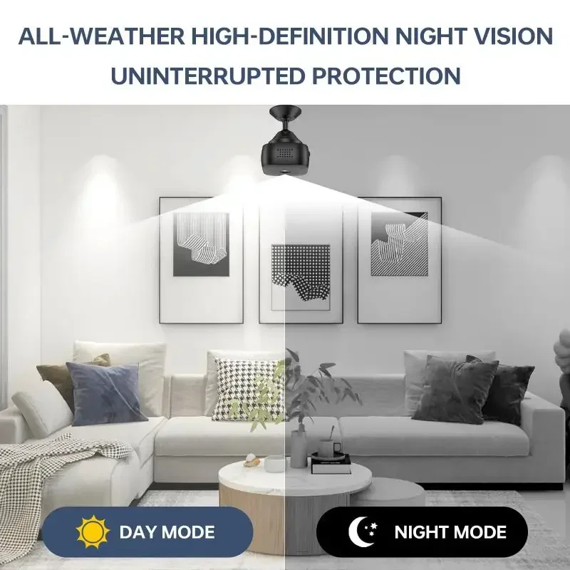 EAEY 4K Mini Security Camera Full Color Night Vision High Definition WiFi Monitor Waterproof Motion Detect Surveillance