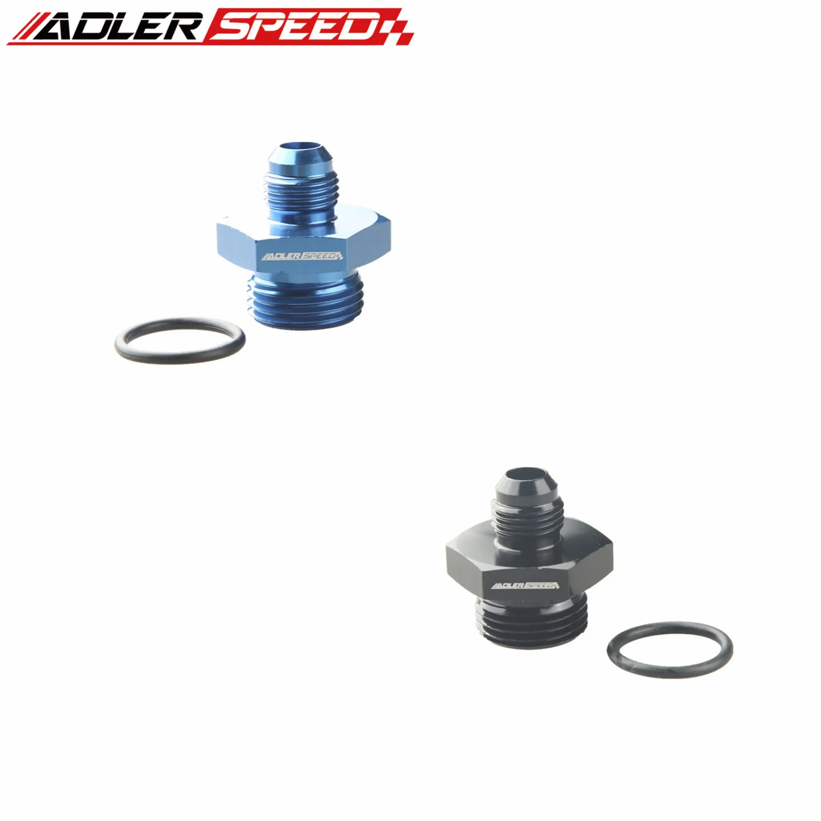 

6AN AN-6 Male Flare To -8AN AN8 Straight Cut O-Ring Aluminum Black/Blue