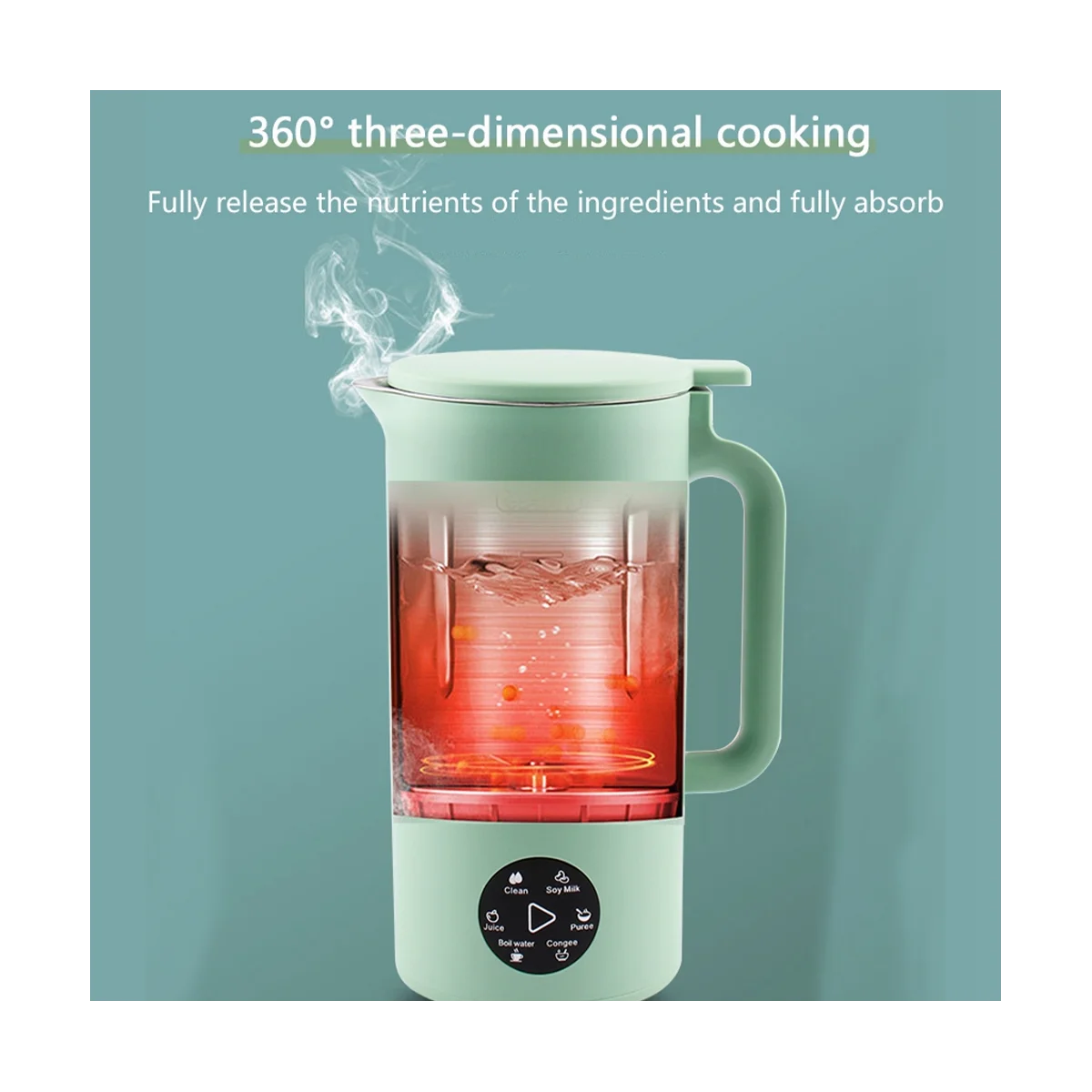 صانع حليب الصويا الكهربائية ، خلاط الطعام ، عصارة ، طاحونة الحبوب ، آلة حليب فول الصويا ، خلاط خالية من مرشح ، الأخضر الاتحاد الأوروبي التوصيل
