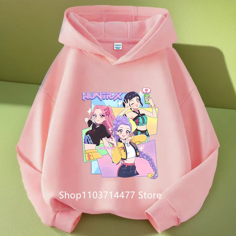 

Y2K KPop Demon Hunters Hoodies Teenage Girls Boys Rumi KPop Demon Hunters Hoody Autumn Casual Long Sleeve Children's Clothing