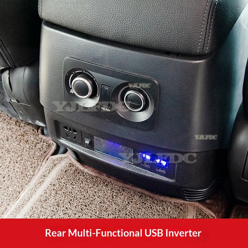 For Pajero Armrest Box USB Accessories  For Mitsubishi V97V93 Pajero Rear USB Charger Inverter Plug Socket Modification