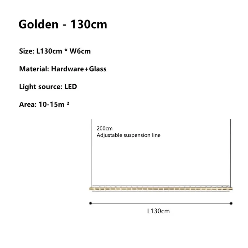 Minimalistische lange helderglazen kroonluchter led-bar eilandlamp restaurant woonkamer artistieke ontwerper lineaire eetlamp