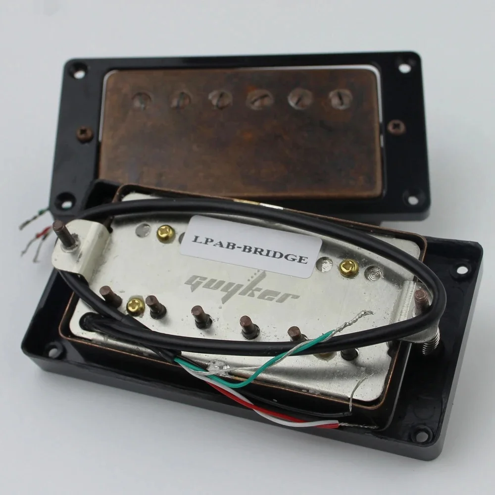 A set GUYKER Bronze LP Guitar Pickups With Black frame