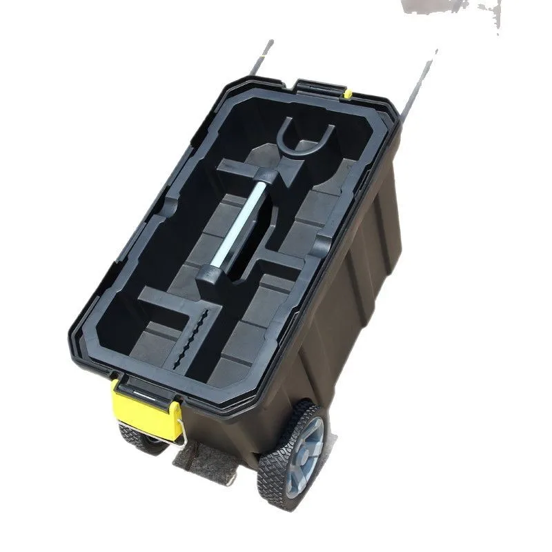

Double-layer combined tie rod thick plastic toolbox multi-functional mobile pulley vehicle toolbox maintenance tool cart