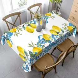 Lemon Paisley Pattern rettangolo tovaglia decorazioni per feste natalizie tovaglia estiva lavabile per decorazioni da pranzo in cucina