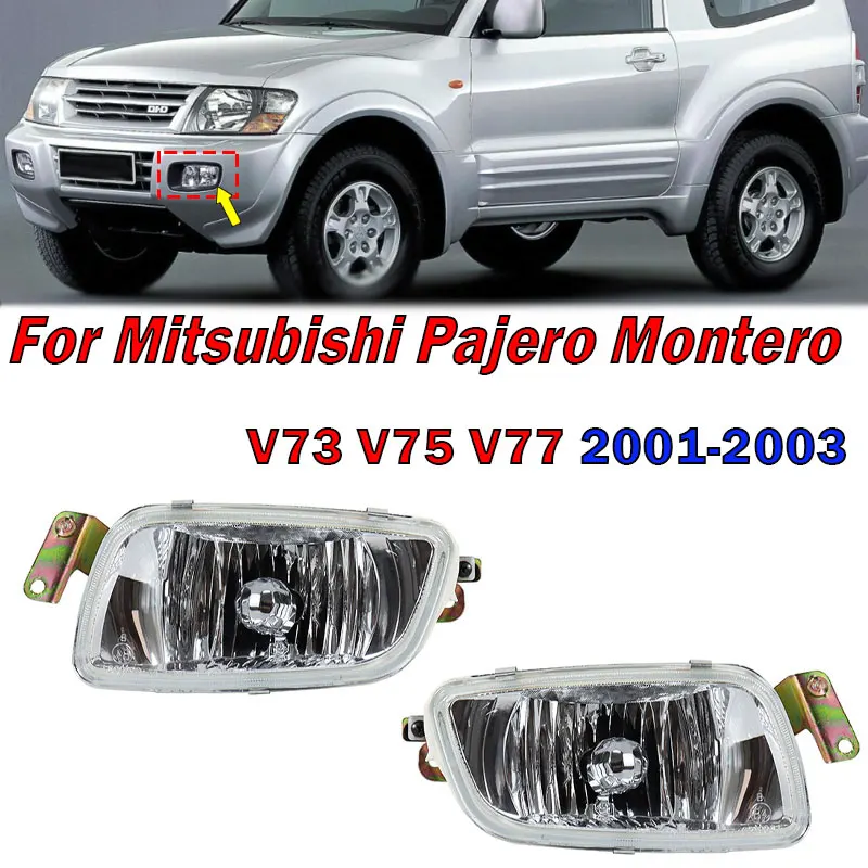 Car Front Bumper Fog Light Signal Lamp For Mitsubishi Pajero Montero V73 V75 V76 V77 V78 2001-2003 Daytime Running Lamp Foglamp