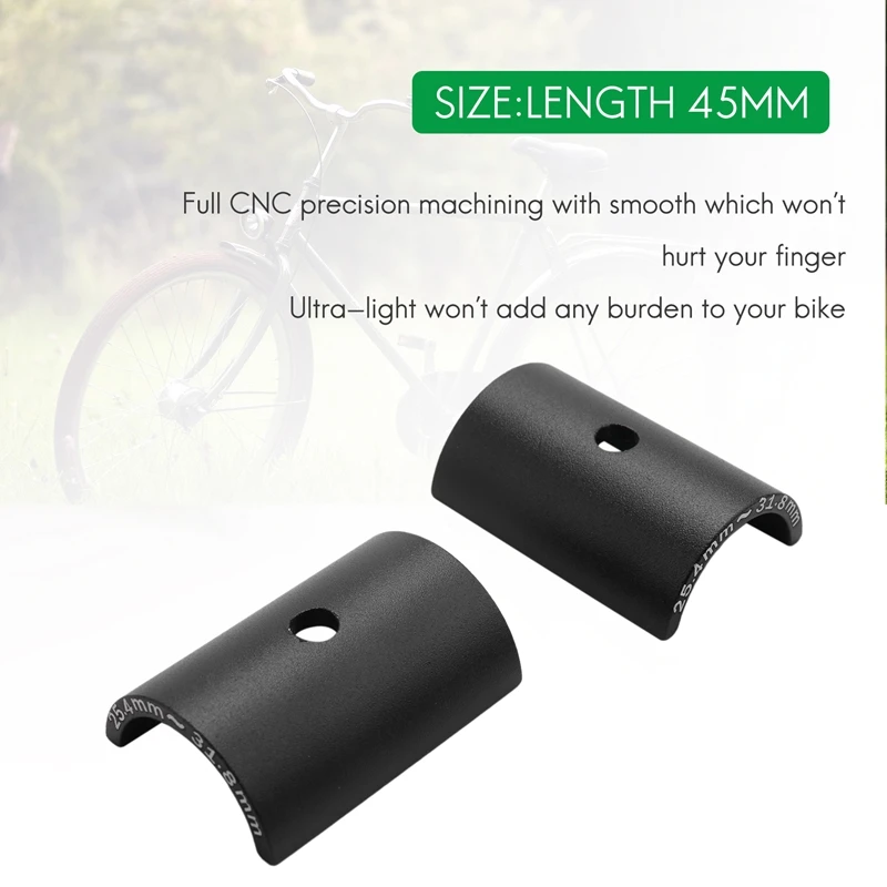 MTB Bike Handlebar Bar Shim Spacer Stem Reducer Size Reducing Bushing Sleeve 25.4Mm To 31.8Mm Bar Bore Adapter