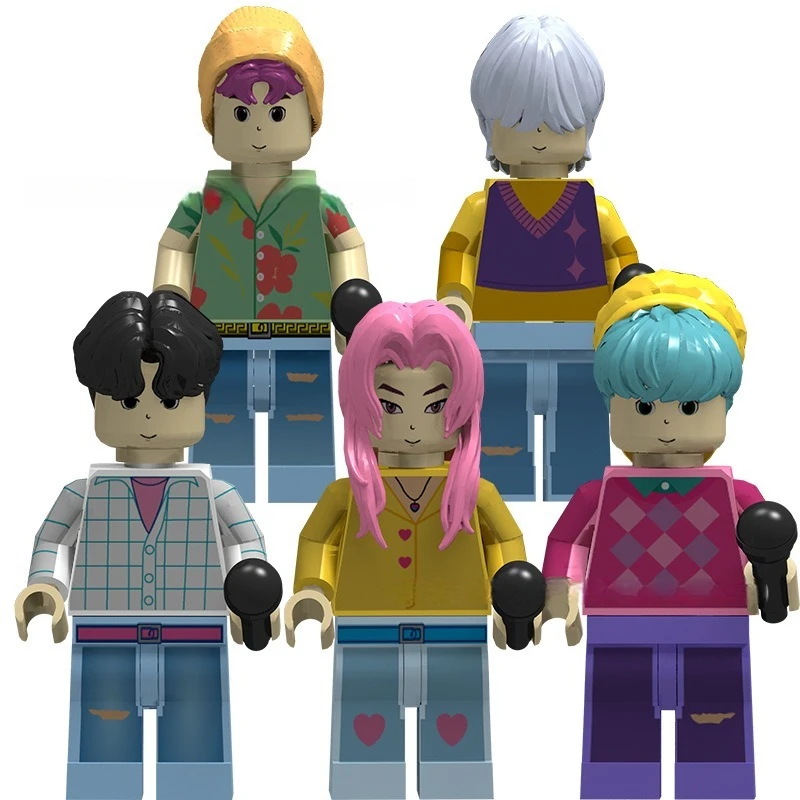 Nuevo producto: Equipo de hombres KPopDemon Hunters Ensambla bloques de construcción, Serie de juguetes para personas, Bloques de construcción, Juguetes de moda, Coreano M