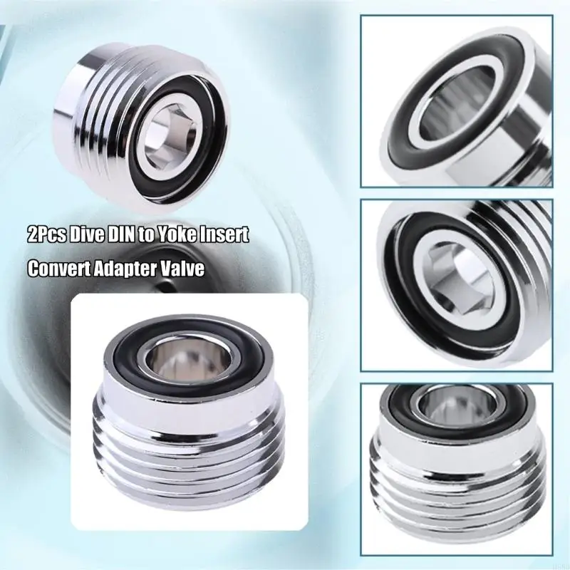 Din To Yokes Cylinder Scubas Diving Yokes Insert Tanks Valves Adaptor for Water Sport 