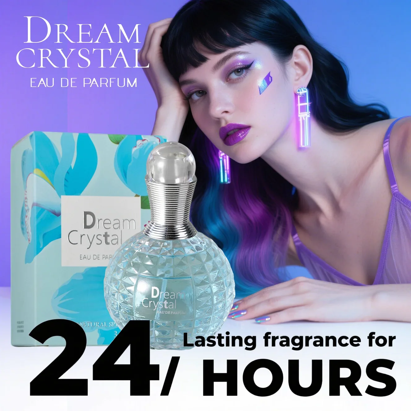 عطر بخاخ 3.4 أونصة مع عطر فروتي فلورال وألوفيرا برائحة كحولية للنساء (تركيز 10-20%) صديق للسفر