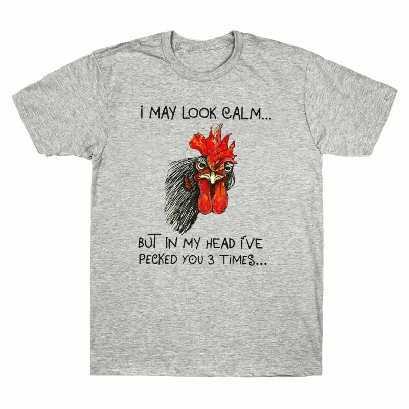 

Chicken I May Look Calm But In My Head I've Pecked You 3 Times Vintage T-Shirt