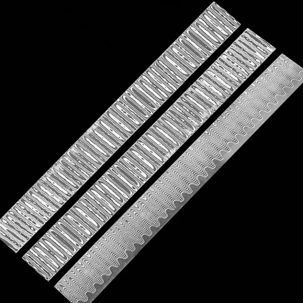 50cm Long Hand Forge Damascus Steel Blank Billets Blank Blade Making Bar Stainless Hardened HRC59