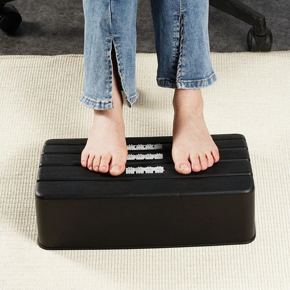 Desk Footrest Adjustable Under Foot Rest for Under Desk at Work with Massage Foot Stool Under Desk 5 Height Position Adjustment