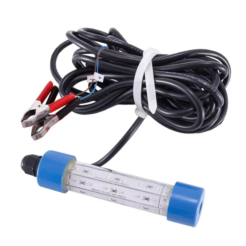 مصباح صيد LED تحت الماء 12 فولت 30 وات مع مشبك سهل توصيل قوة السيارة والقارب مصباح صيد LED تحت الماء