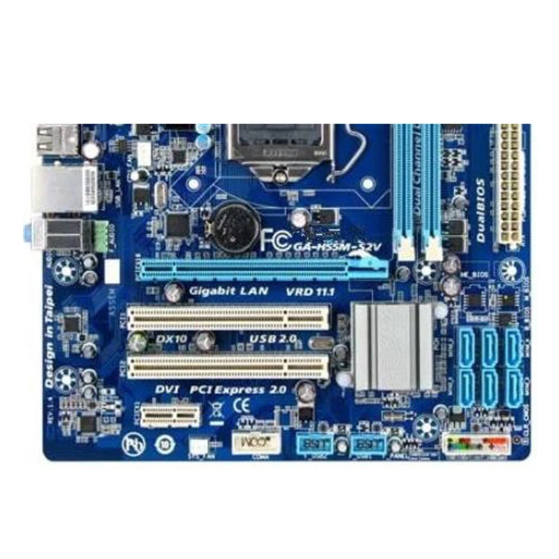 GA-H55M-S2V Motherboards, H55 Desktop Mainboard, LGA 1156, DDR3, 8GB, M-ATX, Intel H55, SATA II, USB 2.0