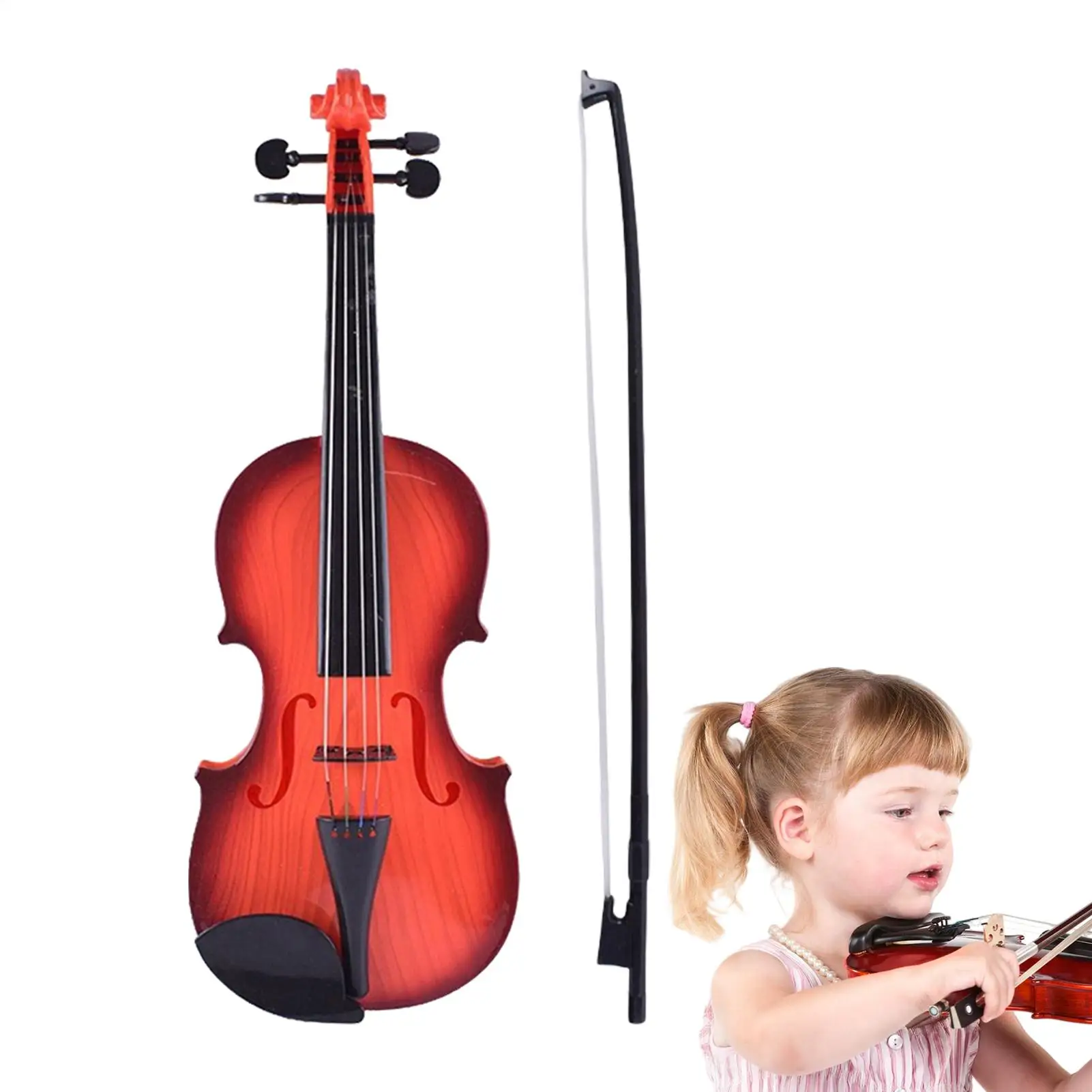 Violino minúsculo com som instrumento de brinquedo violino corda ajustável música crianças instrumento musical para iniciantes meninos meninas viagem em casa