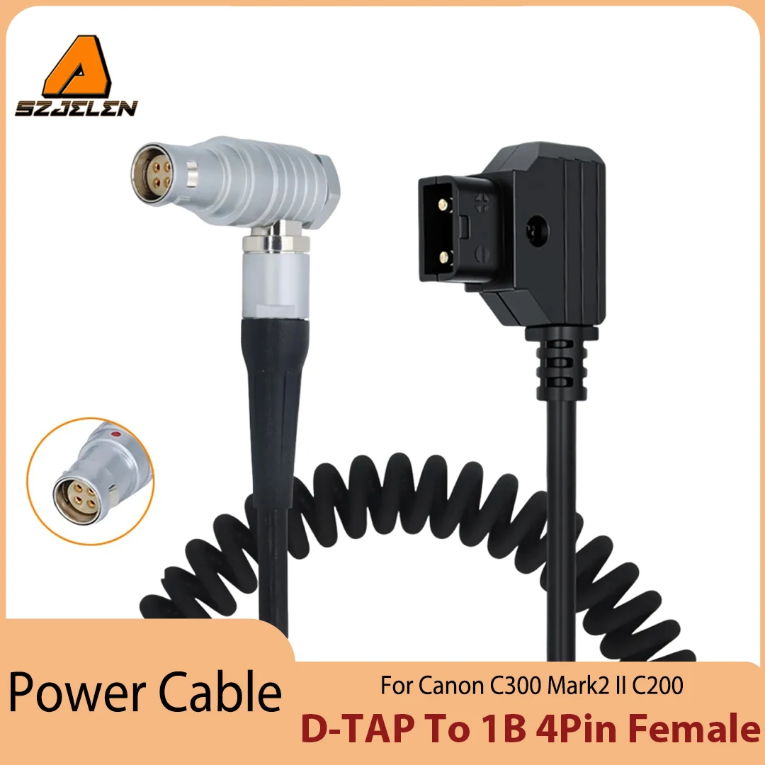 Power Cable for D-TAP to 1B 4Pin Female for Canon C300 Mark2 II C200