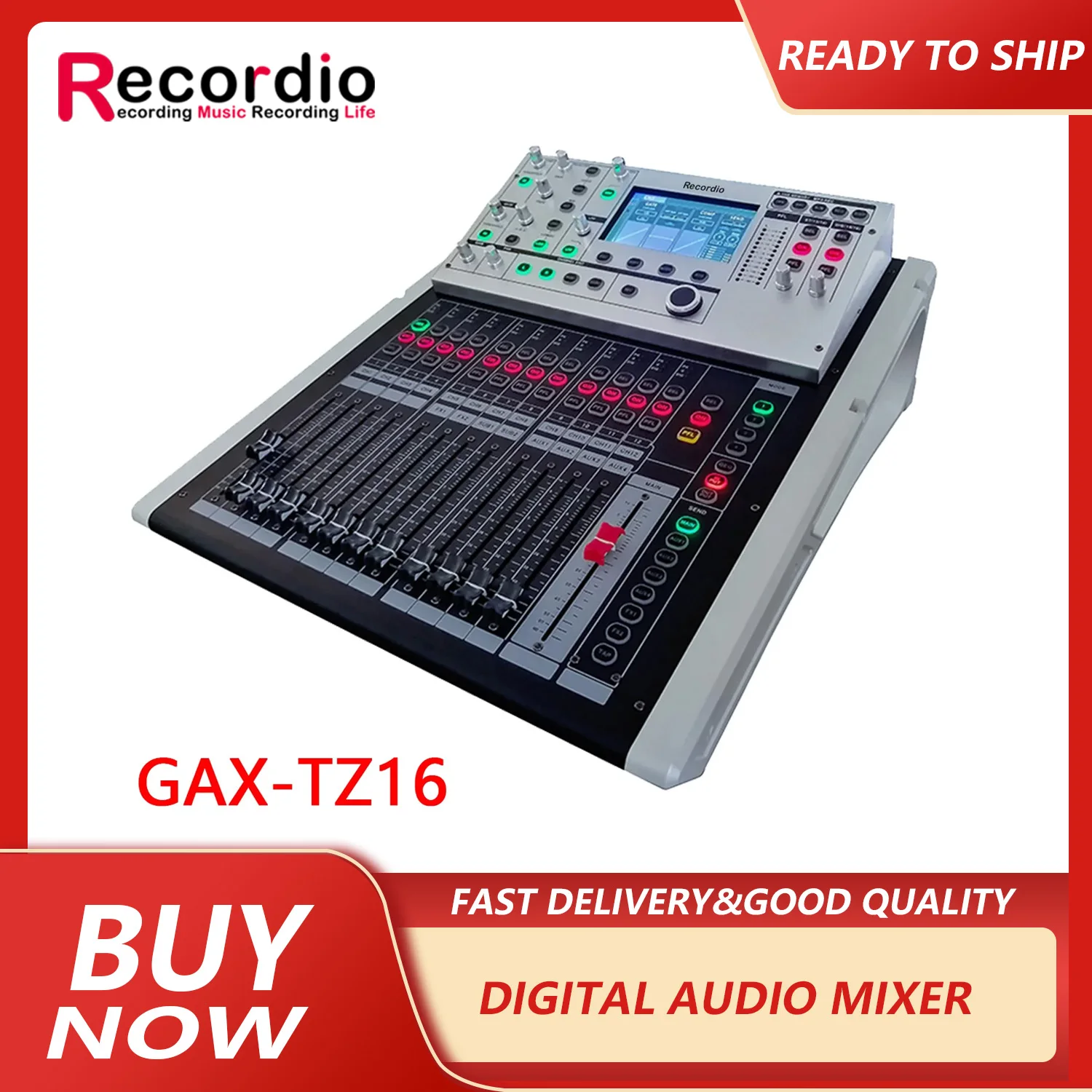 GAX-TZ20 Professional 20 Channel Input Digital Mixing Console Built-in Compressor 5-Segment Parametric Equalization With Delay P