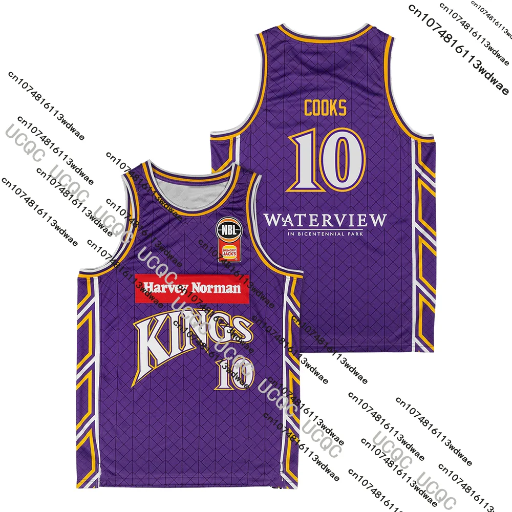 أستراليا 25/26 جديد NBL كرة السلة جيرسي سترة سيدني الملوك ثلاثية الأبعاد طباعة سريعة الجافة الرجال الرياضة التدريب الفانيلة كرة السلة سترة #3