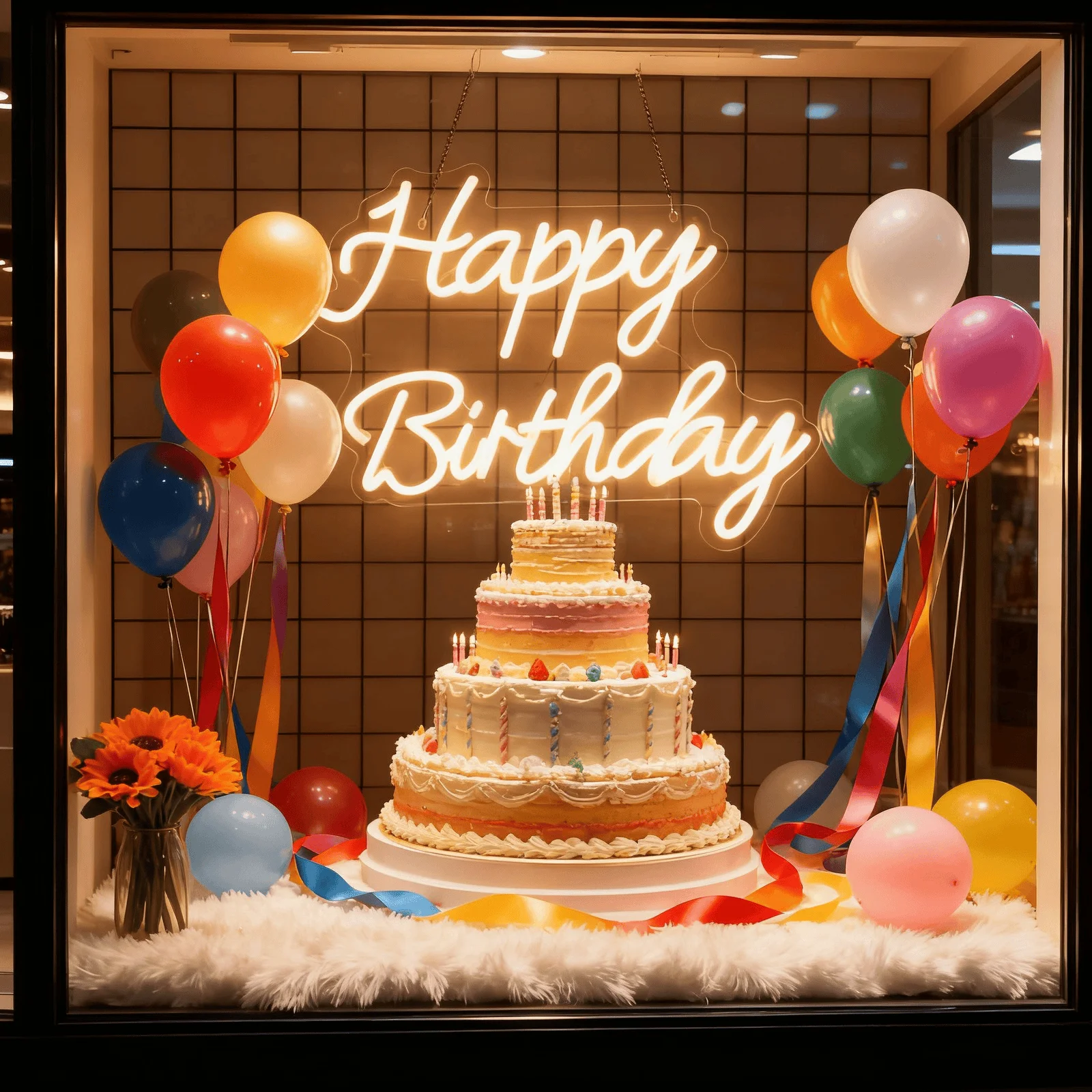 

Happy Birthday Neon Sign Art Wall Hanging Decor Led Neon Light Wall Decoration Sign for Party Home Room Wall Decor Neon Lamps